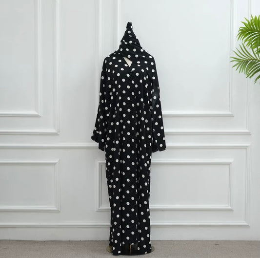 Polka Dot Abaya Set (Pre-Order)