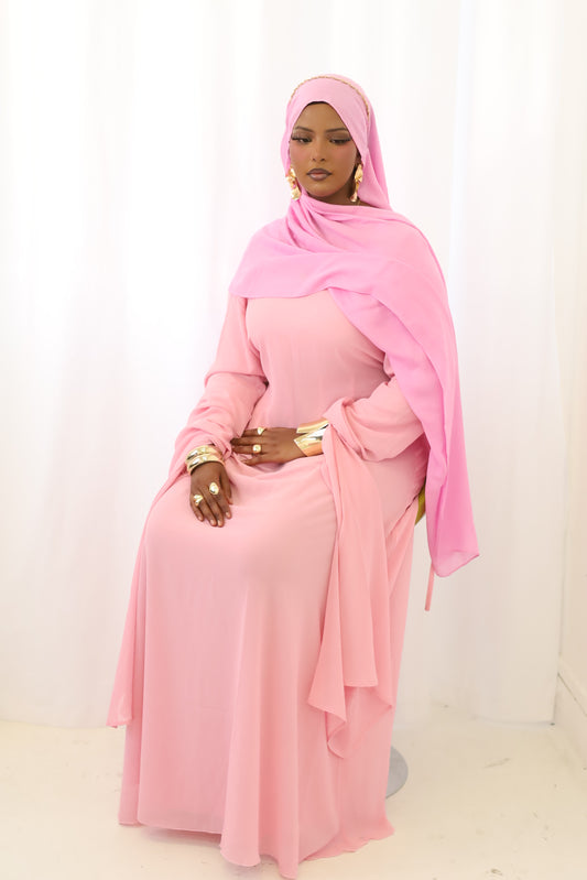 Rose Petal Chiffon dress
