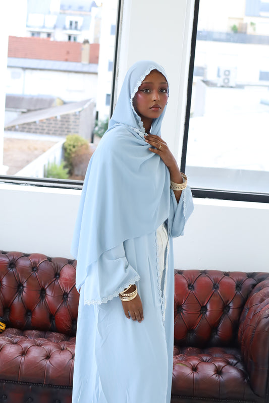 Azure Bloom abaya
