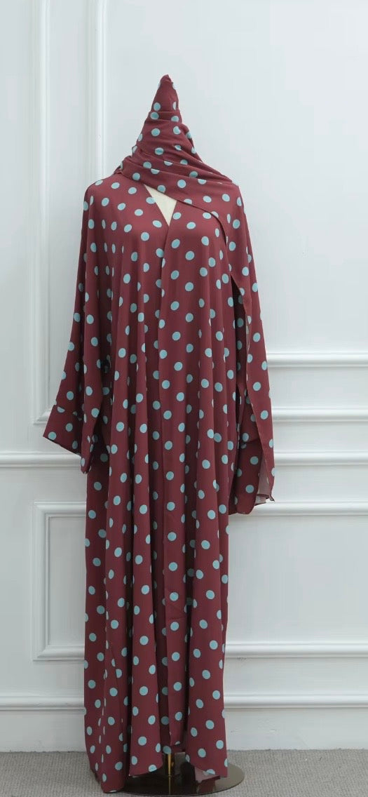 Polka Dot Abaya Set (Pre-Order)
